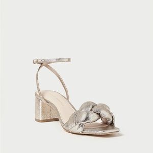 Loeffler Randall block heel sandal in Prosecco metallic color (BRAND NEW) Sz 5.5